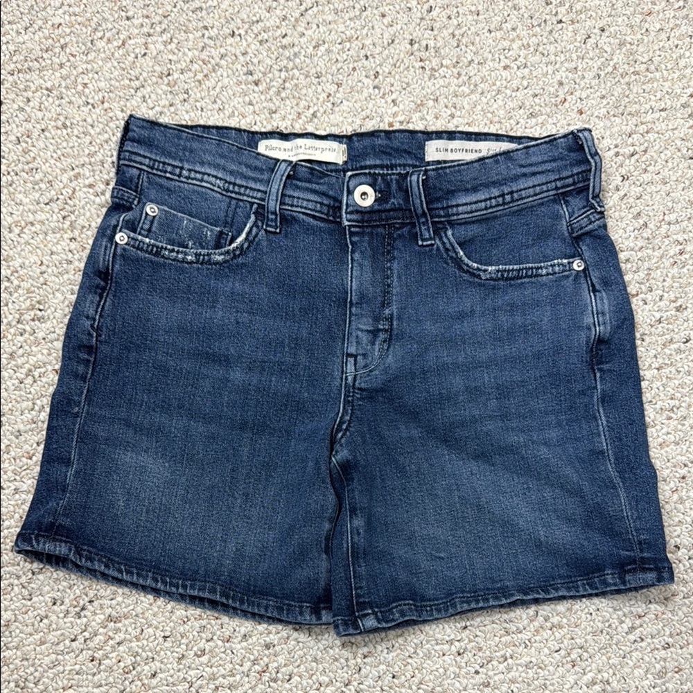 Pilcro and the Letterpress Blue Jean Shorts.